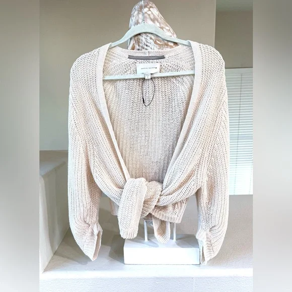 Brochu Walker Linen Open Knit Cardigan – CreamSize SNew